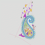 抽象水滴花民族