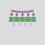 十字绣裙腰民族