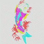 童装 卡通 鲤鱼