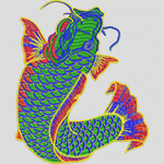 童装 卡通 鲤鱼