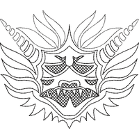龙形面具纹饰 免费花样