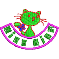 绿色猫咪图案徽章 免费花样