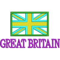 英国国旗与文字图案 免费花样