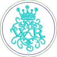 皇冠与字母装饰图案 免费花样