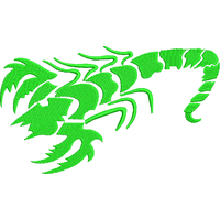 绿色刺状图案刺绣设计 免费花样