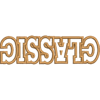 金色刺绣“CLASSIC”字样 免费花样