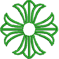 绿色花瓣状图案 免费花样