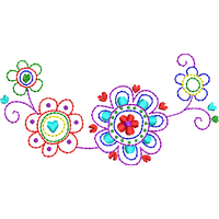 彩色花卉装饰图案 免费花样