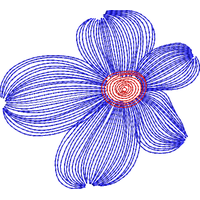 蓝色螺旋花朵图案 免费花样