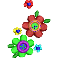 彩色花朵图案设计 免费花样