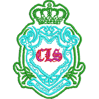 绿色徽章上的CLS标志 免费花样