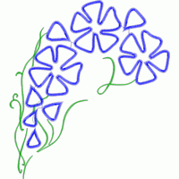 蓝色花朵刺绣图案 鞋子的图案图案