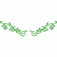 绿色藤蔓花卉装饰图案 鞋样图案图案