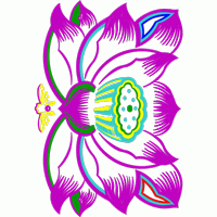 彩色莲花刺绣图案 莲子图案图-荷花刺绣图