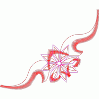 红色螺旋装饰图案 牛仔裤袋图案烫钻图案