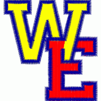 刺绣字母WE标志 字母WE