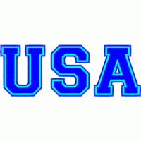 美国字样刺绣设计 字母 USA