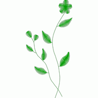 绿色植物刺绣图案 免费小花系列5千针以下