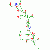彩色藤蔓花卉刺绣图案 免费小花系列5千针以