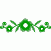 绿色刺绣花卉图案 免费小花系列5千针以下