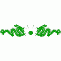 绿色龙纹刺绣图案 免费小花系列5千针以下