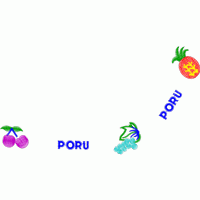 水果与“PORU”字样装饰图 免费小花系列5千