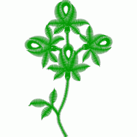 绿色植物刺绣图案 免费小花系列5千针以下