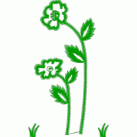 绿色植物刺绣图案 免费小花系列5千针以下