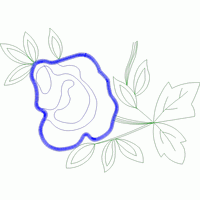 蓝色花朵刺绣图案设计 免费小花系列5千针以