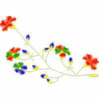 彩色花朵图案设计 免费小花系列5千针以下