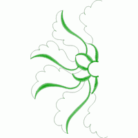 绿色植物刺绣图案 免费小花系列5千针以下