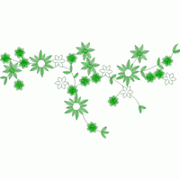 绿色植物刺绣图案 免费小花系列5千针以下