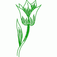 绿色像素花朵图案 免费小花系列5千针以下