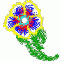 彩色刺绣花朵图案 免费小花系列5千针以下