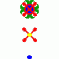 三色几何图形排列 免费小花系列5千针以下