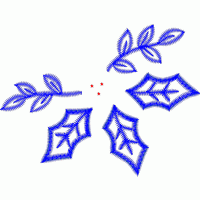 蓝色刺绣植物图案 免费小花系列5千针以下