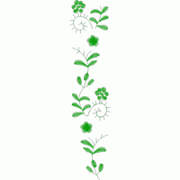 绿色植物刺绣图案 免费小花系列5千针以下