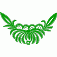 绿色植物刺绣图案 免费小花系列5千针以下