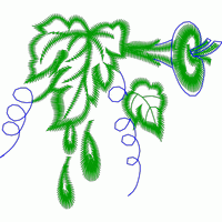 绿色藤蔓植物图案 免费小花系列5千针以下