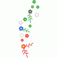 彩色刺绣花卉图案 免费小花系列5千针以下