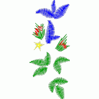 彩色植物刺绣图案集合 免费小花系列5千针以