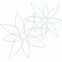 两朵星形花图案 免费小花系列5千针以下