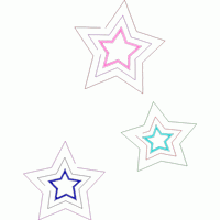彩色嵌套星星图案 免费小花系列5千针以下