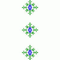 三朵蓝色花朵图案 免费小花系列5千针以下