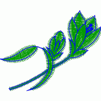 绿色植物枝叶图案 免费小花系列5千针以下