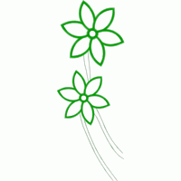 绿色刺绣花朵图案 免费小花系列5千针以下