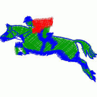 骑手与马匹的3D模型 免费童装卡通花样
