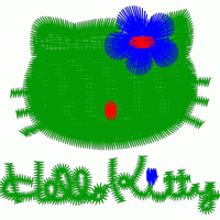 Hello Kitty刺绣图案 免费童装卡通花样