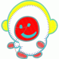 卡通笑脸刺绣图案 免费童装卡通花样