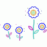彩色刺绣花朵图案 免费童装卡通花样